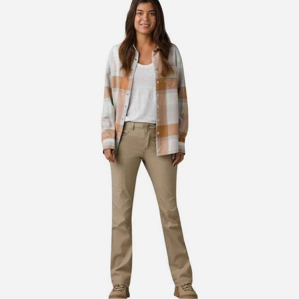 PrAna Women's Halle Pants W4HARG113 Hiking Roll Up Outdoor Stretch Size 14